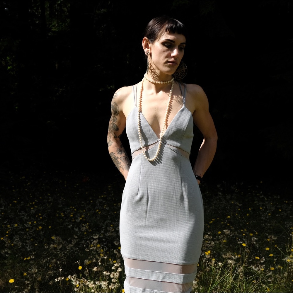 Grey Midi dress